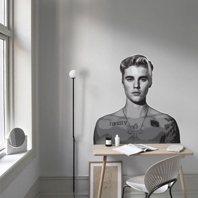 Justin Bieber-2 Φιγούρες Αυτοκόλλητα τοίχου 70 x 70 cm (40027)