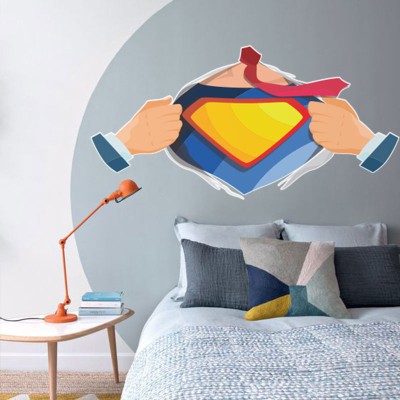 Superhero transformation Κόμικς Αυτοκόλλητα τοίχου 50 x 100 cm