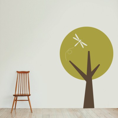 Δέντρο στρογγυλό Δέντρα – Λουλούδια Αυτοκόλλητα τοίχου 62 x 40 cm (3203)