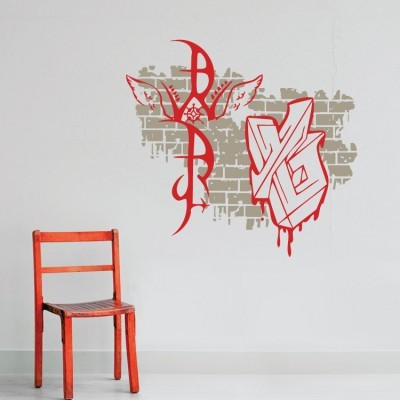 Γκράφιτι Symbol Street art Αυτοκόλλητα τοίχου 54 x 50 cm