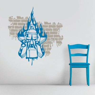 Γκράφιτι Star Street art Αυτοκόλλητα τοίχου 80 x 75 cm