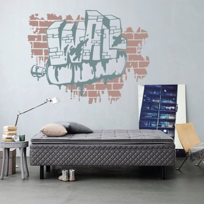 Γκράφιτι Wall Street art Αυτοκόλλητα τοίχου 38 x 50 cm