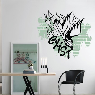 Γκράφιτι Exist Street art Αυτοκόλλητα τοίχου 40 x 50 cm