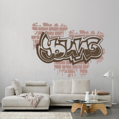Γκράφιτι Young Street art Αυτοκόλλητα τοίχου 50 x 67 cm (1105)