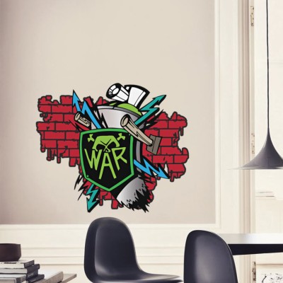 Γκράφιτι War Street art Αυτοκόλλητα τοίχου 43 x 51 cm