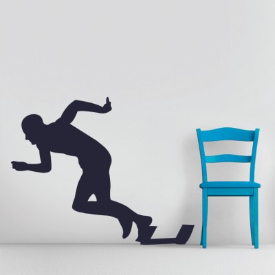 Δρομέας striker Σπορ Αυτοκόλλητα τοίχου 32 x 40 cm