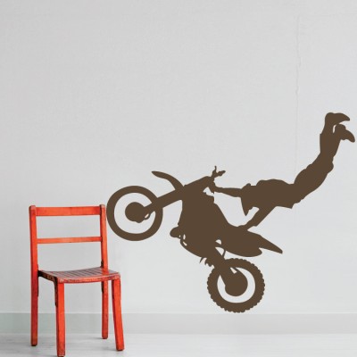 Motocross με άλμα Σπορ Αυτοκόλλητα τοίχου 48 x 50 cm