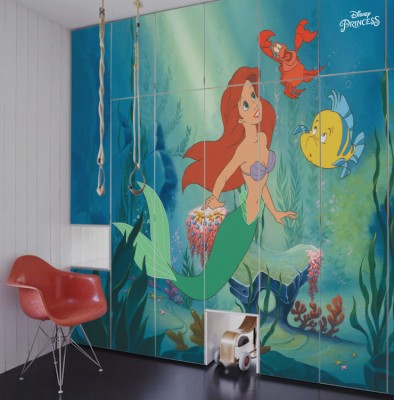 Η Ariel μέσα στη θάλασσα, Princess Disney Αυτοκόλλητα ντουλάπας 65 x 185 cm (23183)