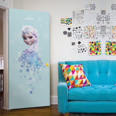 Happy Elsa, Frozen Disney Αυτοκόλλητα πόρτας 60 x 170 cm (22842)