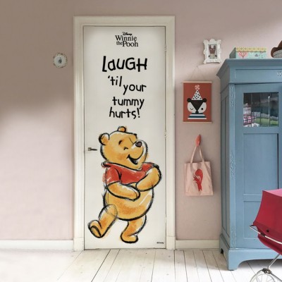 Laugh til your tummy hurts!, Winnie the Pooh Disney Αυτοκόλλητα πόρτας 60 x 170 cm (24140)