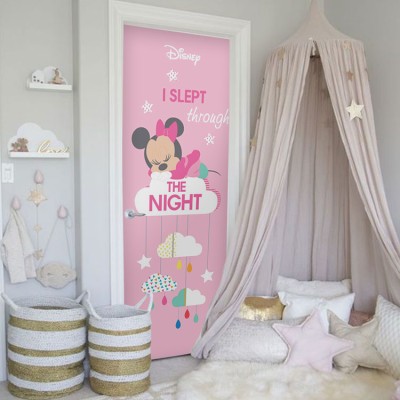 I slept through the night, Minnie Disney Αυτοκόλλητα πόρτας 60 x 170 cm (25455)