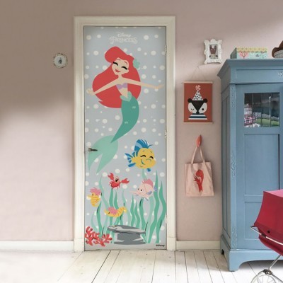 Πριγκίπισσα Άριελ στο βυθό Disney Αυτοκόλλητα πόρτας 60 x 170 cm (26054)