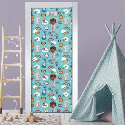 Doc Mc Stuffins with her Friends Disney Αυτοκόλλητα πόρτας 60 x 170 cm
