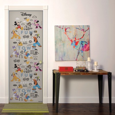 Πόλη διασκέδασης, Mickey & Friends Disney Αυτοκόλλητα πόρτας 60 x 170 cm