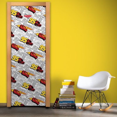 Lightning Mc Queen Disney Αυτοκόλλητα πόρτας 60 x 170 cm