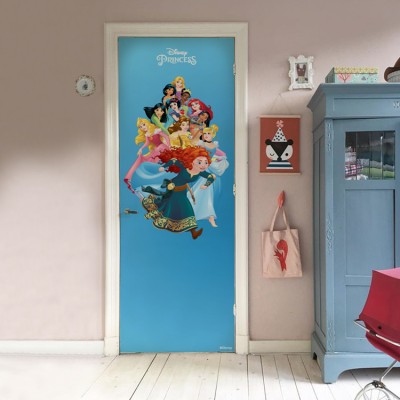All princesses! Disney Αυτοκόλλητα πόρτας 60 x 170 cm (25756)