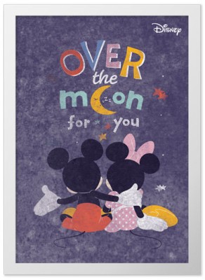 Πέρα απο το φεγγάρι με τον Mickey και τη Minnie Παιδικά Πίνακες σε καμβά 20 x 30 εκ.