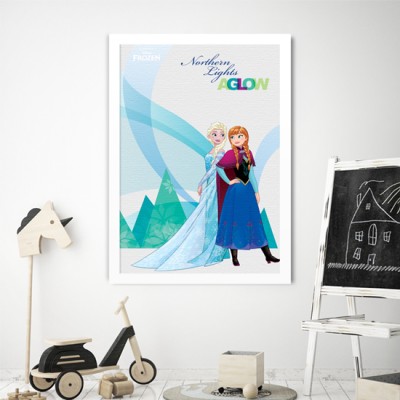 Nothern Lights, Frozen Disney Πίνακες σε καμβά 75 x 50 cm