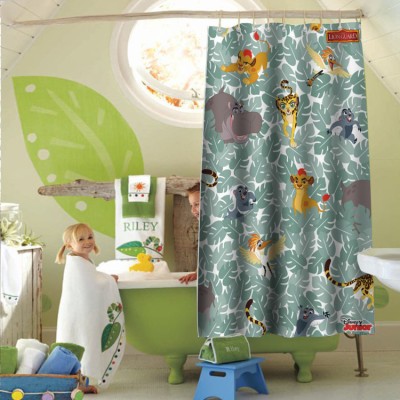 Lion guard floral pattern Παιδικά Κουρτίνες μπάνιου 150 x 180 εκ.