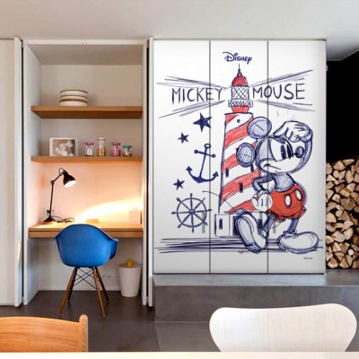 Lighthouse & Mickey Disney Αυτοκόλλητα ντουλάπας 65 x 185 cm (26703)