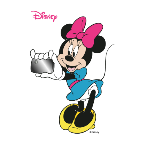 Minnie Mouse with her mobile phone Αυτοκόλλητα Τοίχου Disney