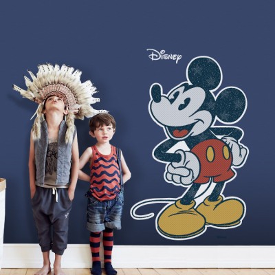 Retro Mickey Mouse! Disney Αυτοκόλλητα τοίχου 54 x 35 cm