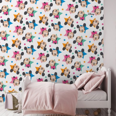 Χαριτωμένος Mickey Mouse και Minnie Mouse Disney Ταπετσαρίες Τοίχου 100 x 100 cm