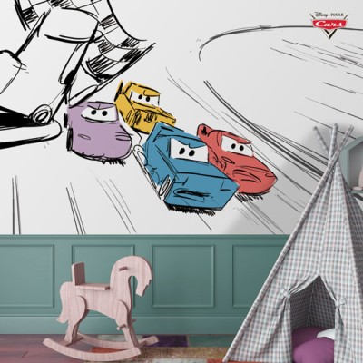 Σε αγώνα, Cars! Disney Ταπετσαρίες Τοίχου 65 x 154 cm