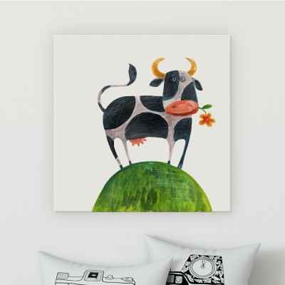 Αγελαδίτσα μασουλαέι λουλούδι Παιδικά Πίνακες σε καμβά 50 x 50 cm (35570)