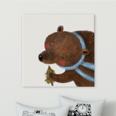 Αρκούδα! Παιδικά Πίνακες σε καμβά 50 x 50 cm (35895)