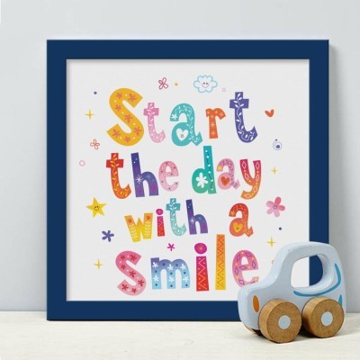 Ξεκίνα τη μέρα με χαμόγελο Παιδικά Πίνακες σε καμβά 50 x 50 cm (35594)