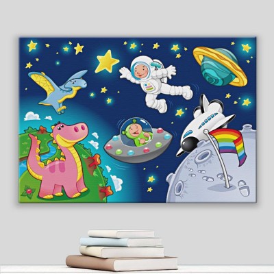 Διάστημα Παιδικά Πίνακες σε καμβά 42 x 60 cm