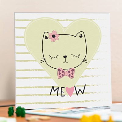 Meow Παιδικά Πίνακες σε καμβά 50 x 50 cm