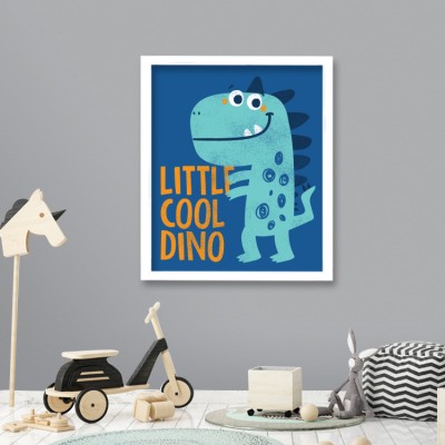 Little Cool Dino Παιδικά Πίνακες σε καμβά 60 x 52 cm (35437)