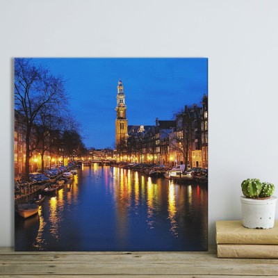 Prinsengracht κανάλι στο Άμστερνταμ Πόλεις – Ταξίδια Πίνακες σε καμβά 50 x 50 cm