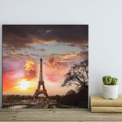Ο πύργος του Άιφελ στο ηλιοβασίλεμα Πόλεις – Ταξίδια Πίνακες σε καμβά 48 x 50 cm (10223)
