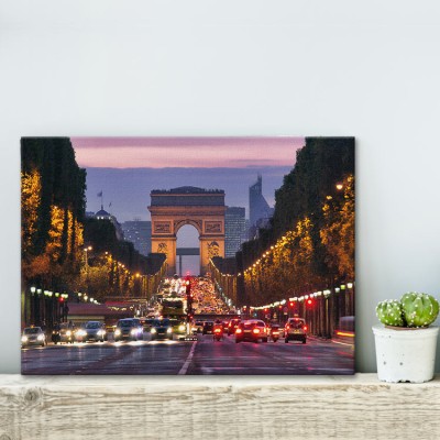 Παρίσι τη Νύχτα Πόλεις – Ταξίδια Πίνακες σε καμβά 40 x 65 cm (15460)