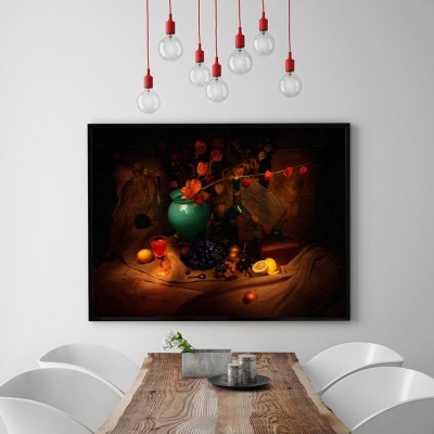 Σταφύλια και κρασί Φαγητό Πίνακες σε καμβά 43 x 60 cm (12846)