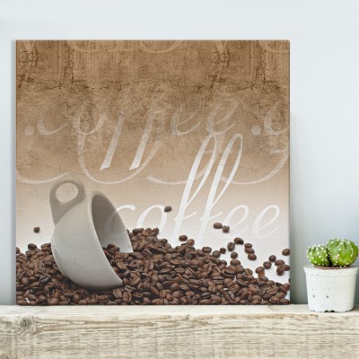 Κόκκοι καφέ Φαγητό Πίνακες σε καμβά 48 x 50 cm (12825)
