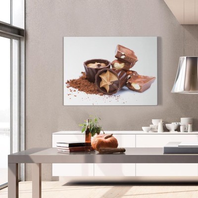 Σοκολατένιες γέυσεις Φαγητό Πίνακες σε καμβά 47 x 60 cm (12858)