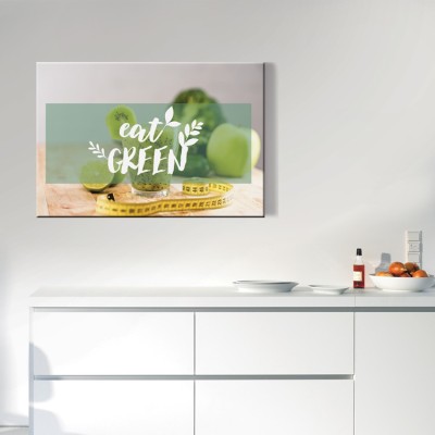 Eat Green Φαγητό Πίνακες σε καμβά 40 x 60 cm (37891)