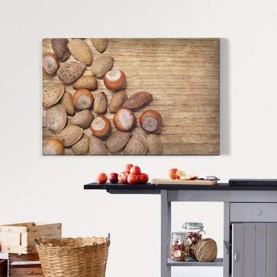 Αμύγδαλα και κάστανα Φαγητό Πίνακες σε καμβά 40 x 60 cm (12838)