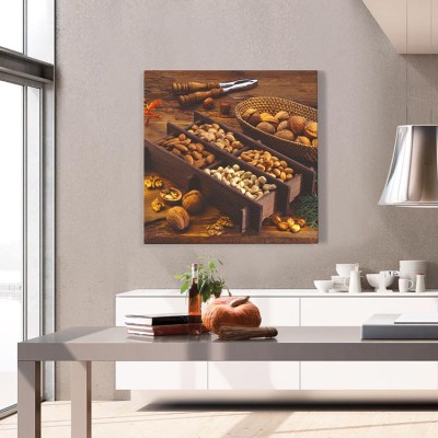 Ξηροί καρποί Φαγητό Πίνακες σε καμβά 50 x 50 cm