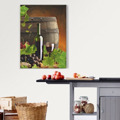 Κόκκινος οίνος Φαγητό Πίνακες σε καμβά 59 x 40 cm (12856)
