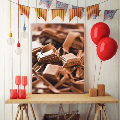 Κομμάτια σοκολάτας Φαγητό Πίνακες σε καμβά 60 x 40 cm (12860)