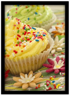 Πολύχρωμα cupcakes Φαγητό Πίνακες σε καμβά 20 x 30 εκ.