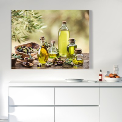Ελαιόλαδο Φαγητό Πίνακες σε καμβά 43 x 57 cm