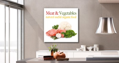 Κρέας και λαχανικά Φαγητό Πίνακες σε καμβά 50 x 50 cm (12849)