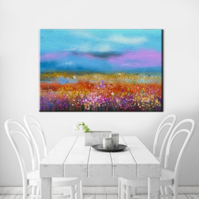 Ουράνιο Τόξο με Λουλούδια Φύση Πίνακες σε καμβά 40 x 60 cm (37856)