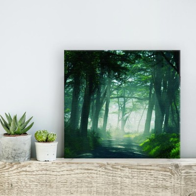 Δέντρα μέσα στο δάσος Φύση Πίνακες σε καμβά 49 x 52 cm (19529)